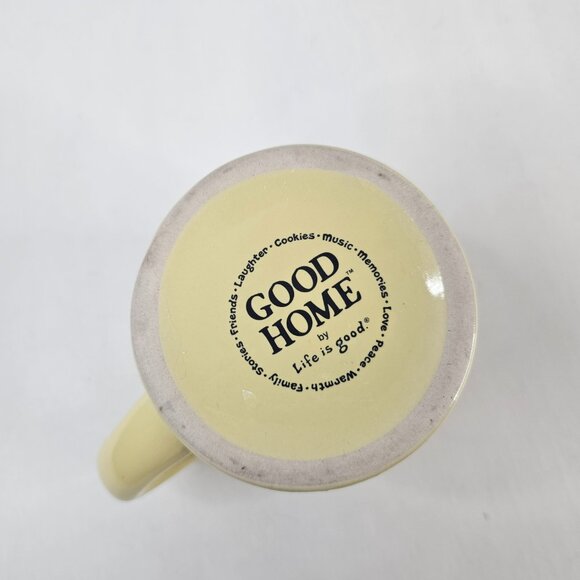 Good Home Life Is Good Love Bug Mug Yellow Coffee Tea Cocoa Cup - Picture 6 of 9
